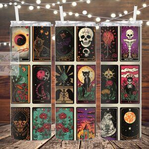 Tarot Card Metal Insulated Tumbler